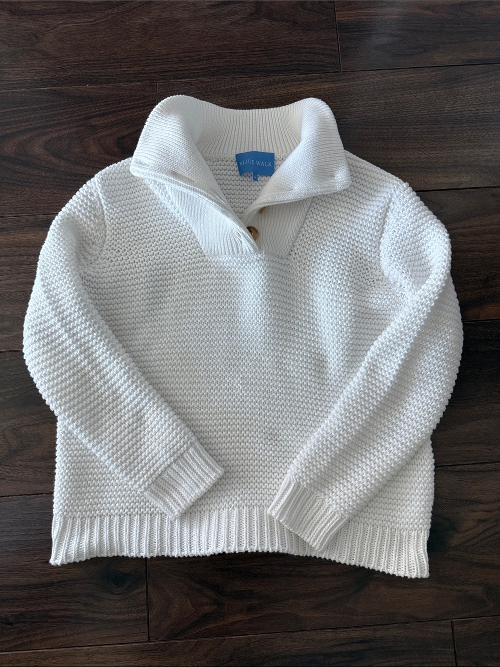 Alice Walk white cotton weekender Sweater